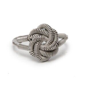 Vintage Silver Knot Ring Mattenklopper Style Friendship Love Suriname Dutch